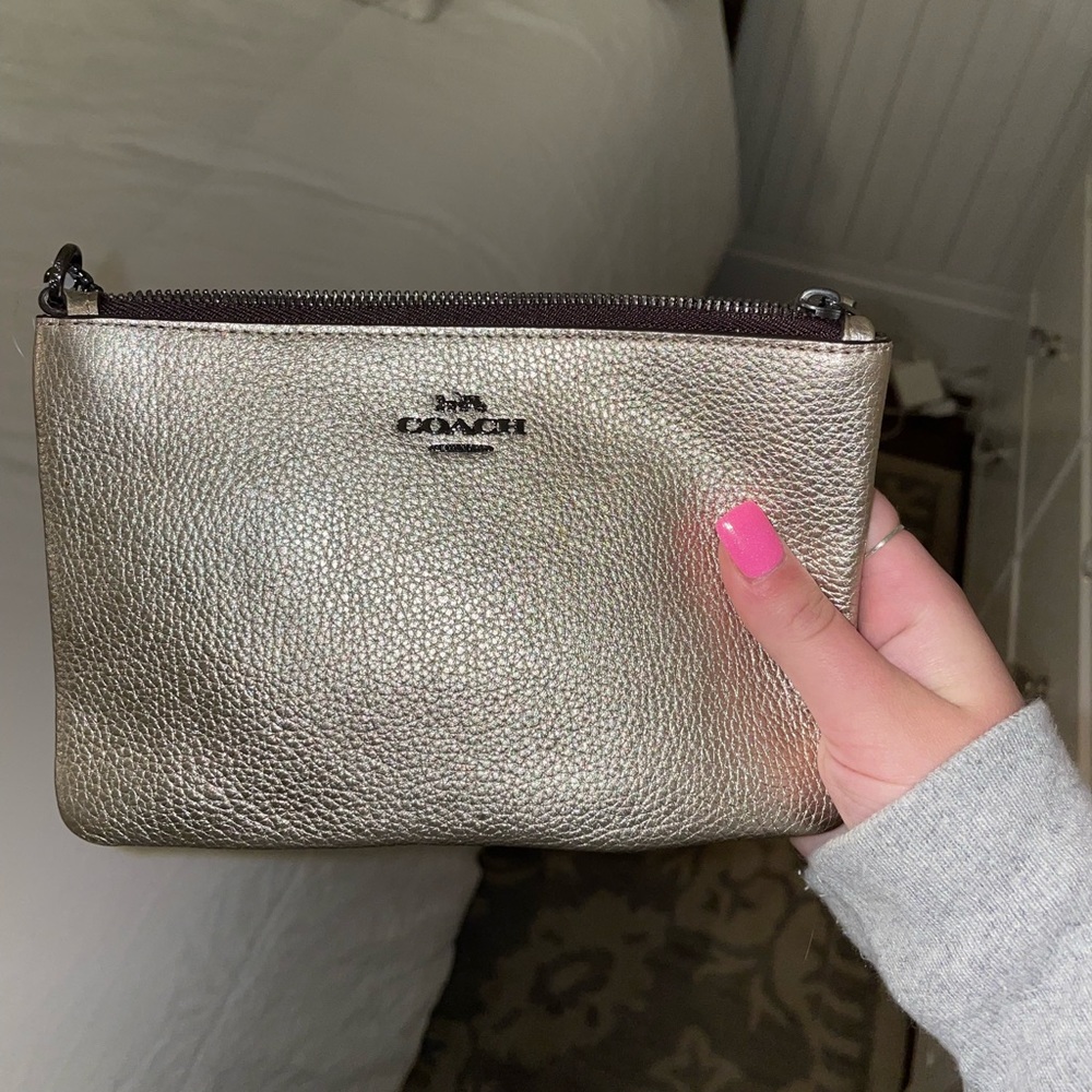 Coach Metallic Wristlet
